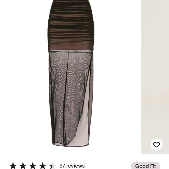 Holiday Black Nude Mesh Strapless Eden Gown - XS hemmed for petite! - Picture 5 of 6